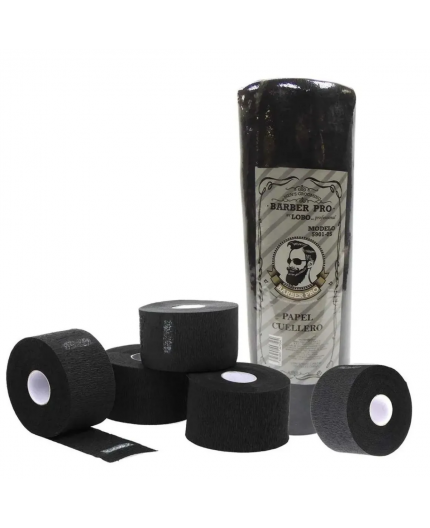 Papel Cuello Desechable Corte Barbería Barber Pro Negro 500 Pz