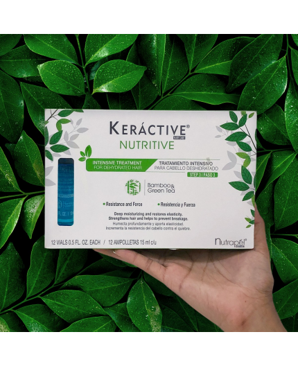 Ampolletas Keractive Nutritive Nutrapel Caja 12 piezas 15ml c/u