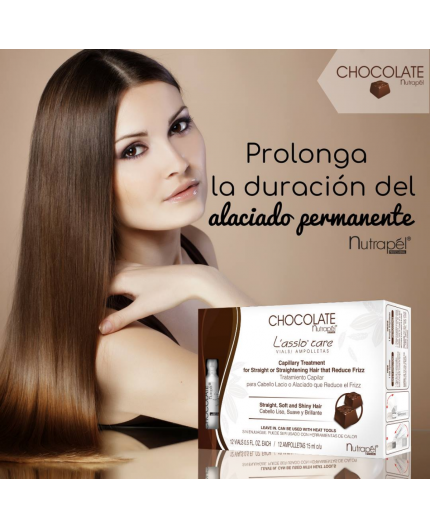 Ampolletas Chocolate L'assio Care Nutrapel Caja 12 Piezas 15ml c/u