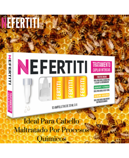 Ampolletas Cabello Procesado Jalea Real Nefertiti 10pzs