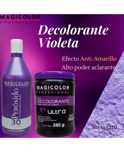 Decolorante Violeta Ultra Magicolor 350g + Peróxido 30vol