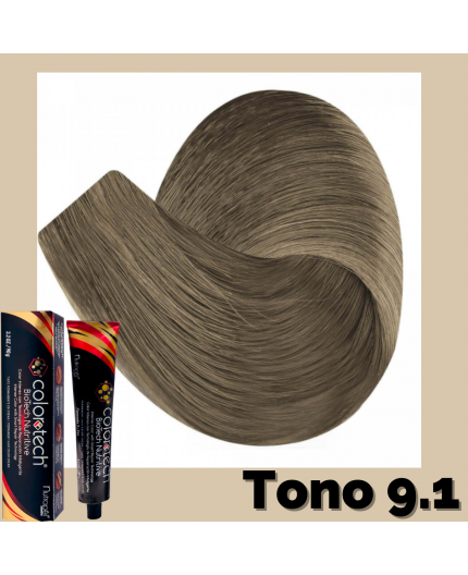 Color Tech Tinte Tono 9.1 Rubio Muy Claro Cenizo Tubo 90g
