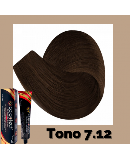 Color Tech Tinte 7.12 Rubio Cenizo Nacarado Tubo 90g
