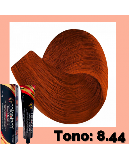 Color Tech Tinte Tono 8.44 Rubio Claro Cobrizo Intenso Tubo 90g