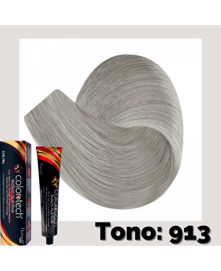 Colortech Tinte Tono 913 Rubio Dorado Cenizo Ultra Aclarante Tubo 90g
